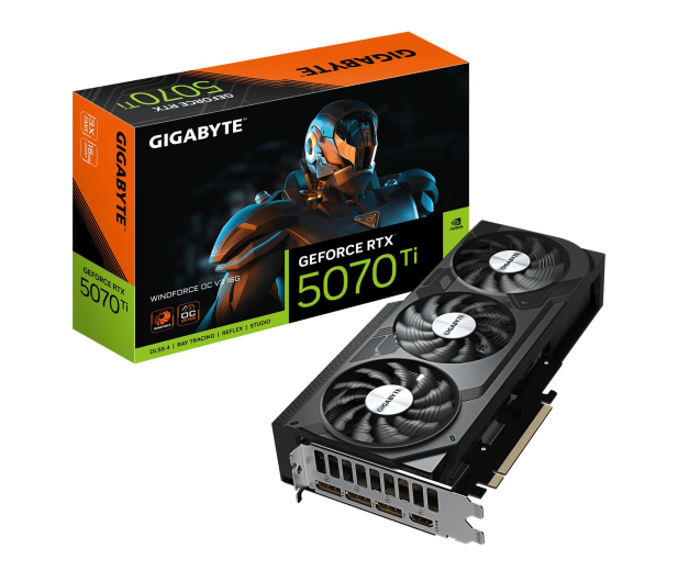 GIGABYTE GeForce RTX 5070 Ti Windforce OC V2 16GB GDDR7 DLSS4 GV-N507TWF3OCV2-16GD - 1486143 - zdjęcie